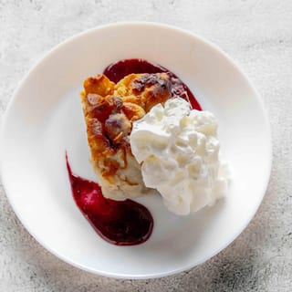 Belgian Waffle Bread Pudding